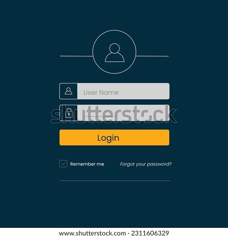 Vector modern flat login page templates