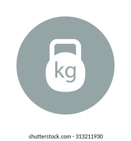 Vector modern flat white circle icon. Eps10.