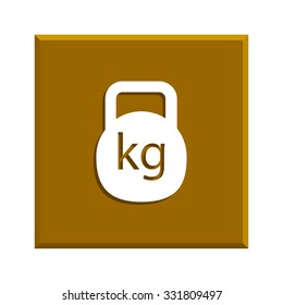 Vector modern flat white circle icon. Eps10.