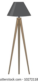 Vector Modern floor lamp isolated