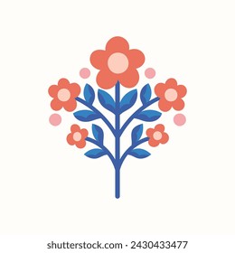 Vector modern floral arrangement background. Cute delicate botanical illustration with leaves and plants.