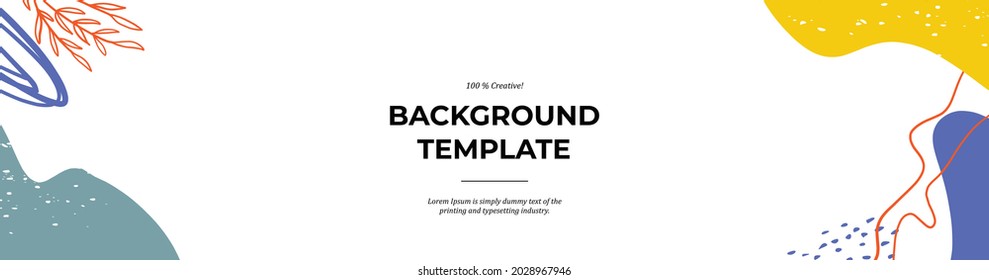 Vector modern floral banner design for social media cover, flyer, invitation card, website design