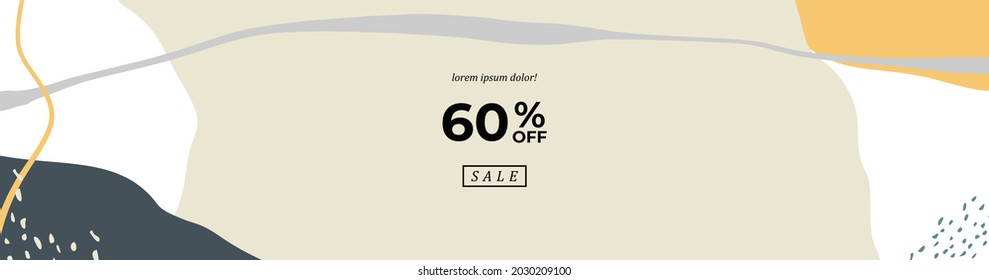 Vector modern floral banner design for social media cover, flyer, invitation card, website design