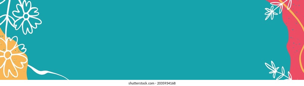 Vector modern floral banner design for social media cover, flyer, invitation card, website design, book cover, poster