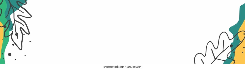 Vector modern floral banner design for social media cover, flyer, invitation card, website design, book cover, poster