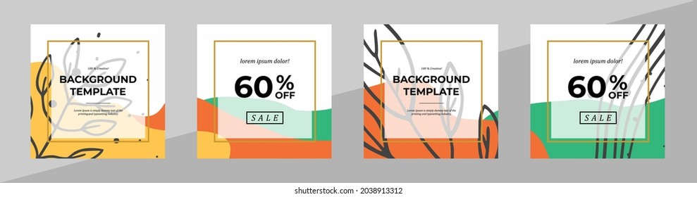 Vector modern floral banner design for social media cover, flyer, invitation card, website design, book cover, poster