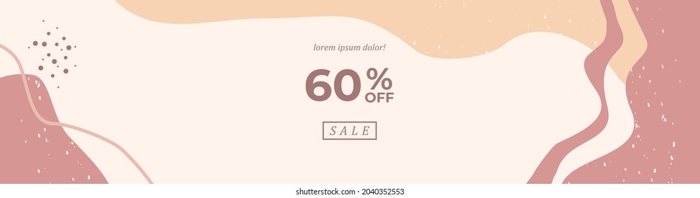 Vector modern floral banner design for social media cover, flyer, invitation card, website design, book cover, poster