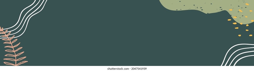 Vector modern floral banner design for social media cover, flyer, invitation card, website design, book cover, poster