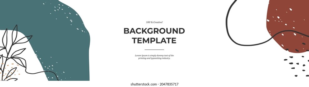 Vector modern floral banner design for social media cover, flyer, invitation card, website design, book cover, poster