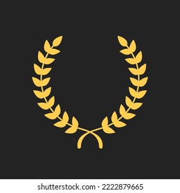 Vector Modern Floral Leaf Circular Wreath