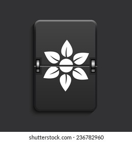 vector modern flower scoreboard black icon. Eps 10