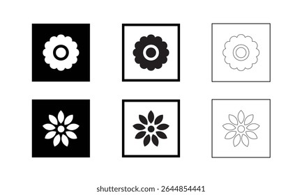 vetor ícone de flores modernas. ícone de flores conjunto vetor. flores planas vetor