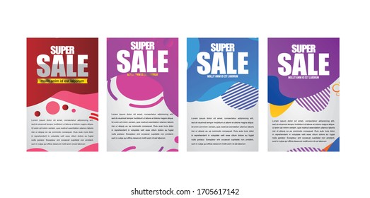 Vector Modern Fluid For Big Sale Banners Design. Discount Banner Promotion Template. Special offer and sale banner