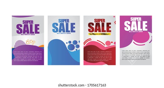 Vector Modern Fluid For Big Sale Banners Design. Discount Banner Promotion Template. Special offer and sale banner