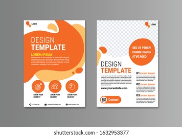 Vector modern fluid flyer, leaflet, banners design template.