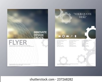 Vector Modern Flyer Brochure Design Template For Use As Corperate Presentation Or Product Advertise 