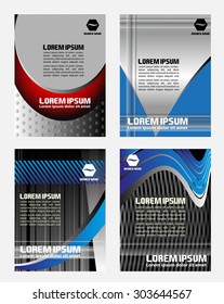 vector modern flyer brochure set

