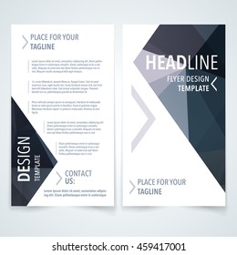 vector modern flyer poster or brochure design template with black triangle texture on white background white abstract background scene digital performance modern dark business fancy print concept crea