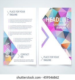 vector modern flyer poster or brochure design template with colorful triangle texture on white background white colourful abstract background scene colorful digital performance modern business fancy p