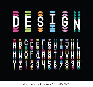 vector of modern  font and alphabet