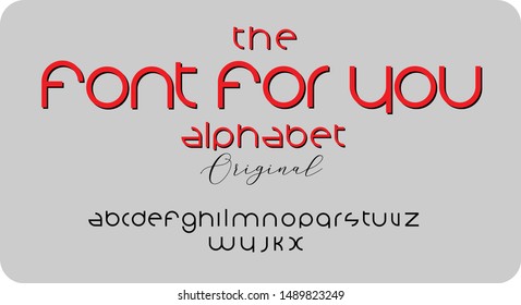vector of modern font and alphabet