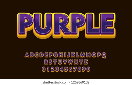 Vector of modern font and alphabet, typeface, letters and numbers, typography - Vector