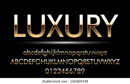 Vector of modern font and alphabet, typeface, letters and numbers, typography - Vector