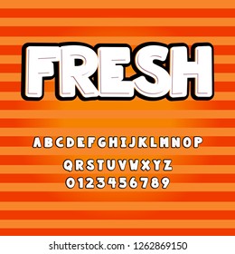Vector of modern font and alphabet, typeface, letters and numbers, typography - Vector