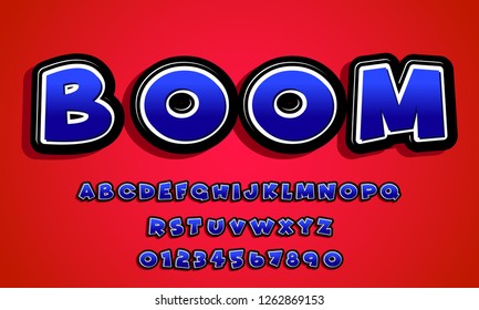 Vector of modern font and alphabet, typeface, letters and numbers, typography - Vector