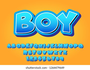 Vector of modern font and alphabet, typeface, letters and numbers, typography - Vector