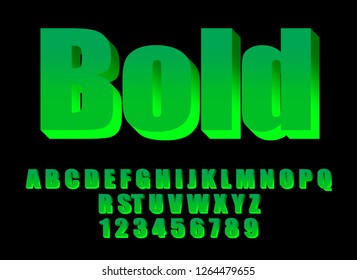 Vector of modern font and alphabet, typeface, letters and numbers, typography - Vector