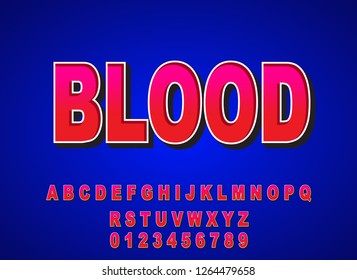 Vector of modern font and alphabet, typeface, letters and numbers, typography - Vector