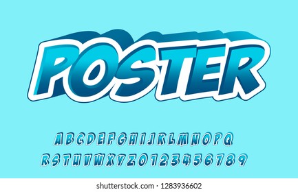 Vector of modern font and alphabet, typeface, letters and numbers, typography - Vector