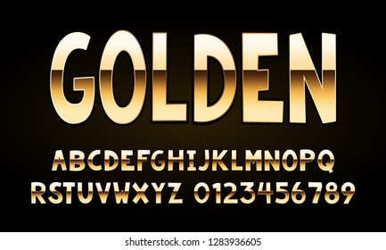 Vector of modern font and alphabet, typeface, letters and numbers, typography - Vector