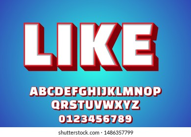 Vector of modern font and alphabet, typeface, letters and numbers, typography