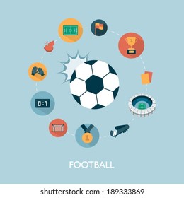 vector modern football concept illustration