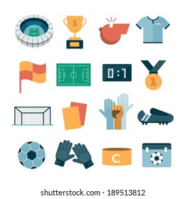 iconos vectoriales de fútbol moderno