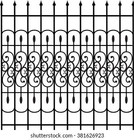 vector Modern forged gates