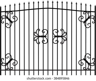 vector Modern forged gates