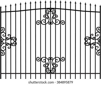 vector Modern forged gates
