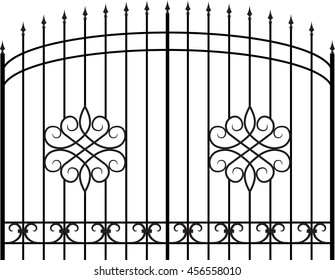 vector Modern forged gates
