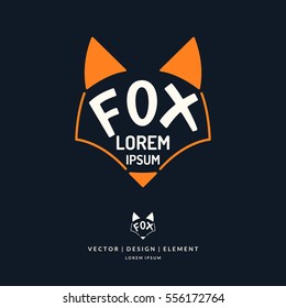 Vector modern Fox logo and emblem. Vector illustration