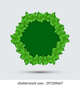 vector modern frame of leaves