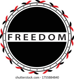 diseño vectorial de etiqueta de libertad moderna