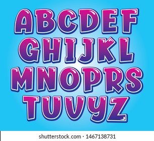 Vector modern fun comic font and alphabet - Vector