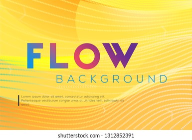 Vector Modern and Futuristic, Abstract and Digital Fluid or Gas Flow Background Design. Professional Business Presentation for Screen or Print Use. Wallpaper, Slider, Banner, Cover or Advertisement.