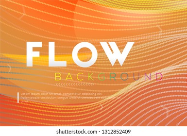 Vector Modern and Futuristic, Abstract and Digital Fluid or Gas Flow Background Design. Professional Business Presentation for Screen or Print Use. Wallpaper, Slider, Banner, Cover or Advertisement.