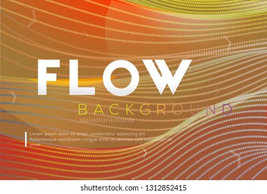 Vector Modern and Futuristic, Abstract and Digital Fluid or Gas Flow Background Design. Professional Business Presentation for Screen or Print Use. Wallpaper, Slider, Banner, Cover or Advertisement.