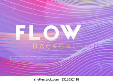 Vector Modern and Futuristic, Abstract and Digital Fluid or Gas Flow Background Design. Professional Business Presentation for Screen or Print Use. Wallpaper, Slider, Banner, Cover or Advertisement.