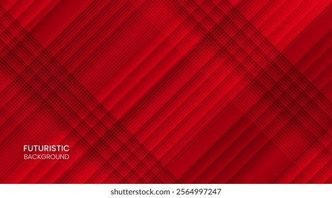 Vector modern futuristic background dark red abstract geometric striped line and shadow for branding, brochure, banner